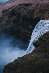 Famous Skogafoss waterfall on Skoga river. Iceland, Europe.