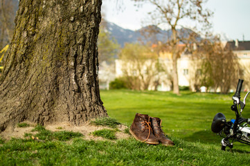 A picture of a park in a Mountain contest