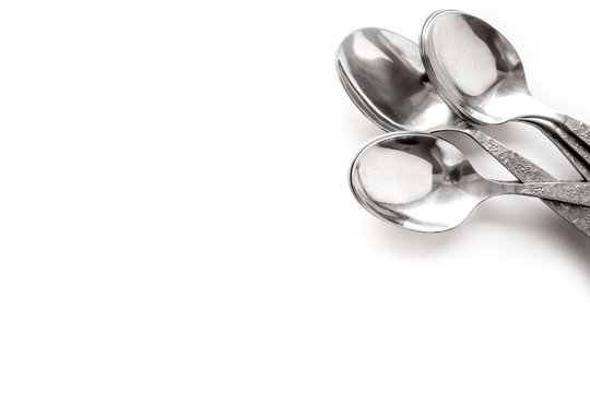Tablespoons on a white background
