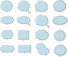 Obraz premium シンプルでおしゃれな吹き出し、線、ベクター