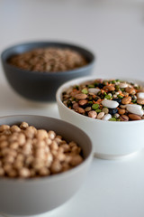 mixed legumes in bowl 