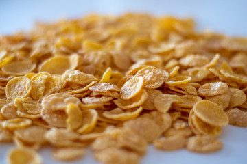 corn flakes on white surface