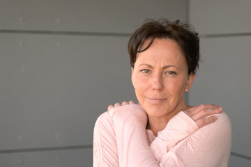 Friendly attractive middle-aged Hispanic woman