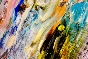 Colorful abstract background wallpaper. Modern motif visual art.  Mixtures of oil paint. Trendy...