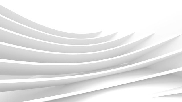 Minimal Architecture Motion Graphic. White Engineering Concept Animation