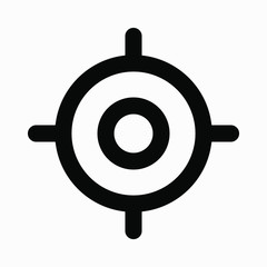 New target circle for archery. Vector icon.