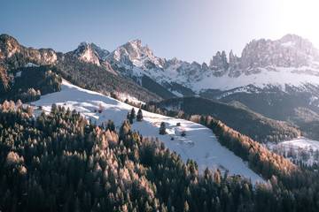 mountain lake in the morning