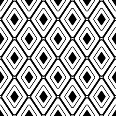 Geometric seamless pattern black and white. Stylish abstract background. Geometric bold design for prints. Repeating bold texture with squares. Simple tiles with squares for carpet, wallpaper. Vector 