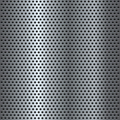 Technology background with seamless circle perforated carbon speaker grill texture for internet sites, Vector Illustration EPS10