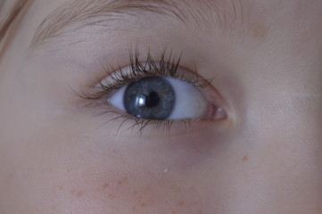 close up of female eye