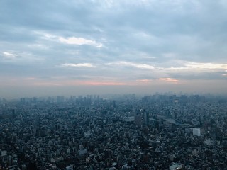 timelapse of clouds over city - Japan Toyko