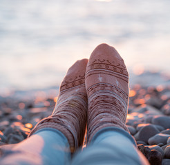 feet on the beach