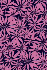 Tropical leaves seamless background pattern. Vector floral design. Textile, fabric, wallpaper