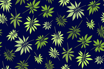 Tropical leaves seamless background pattern. Vector floral design. Textile, fabric, wallpaper
