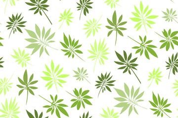 Tropical leaves seamless background pattern. Vector floral design. Textile, fabric, wallpaper