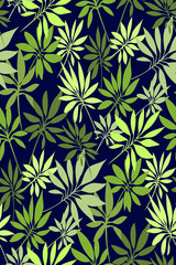 Tropical leaves seamless background pattern. Vector floral design. Textile, fabric, wallpaper