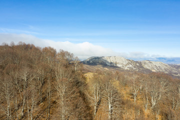view of the Sirino mountain in Basilicata