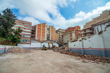 Site in the process of being demolished to build a building