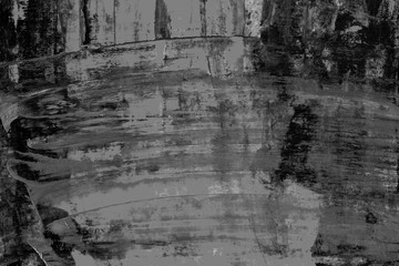Abstract art background. Acrylic painting. Fragment of the canvas. Gray and black texture. Modern Art.	