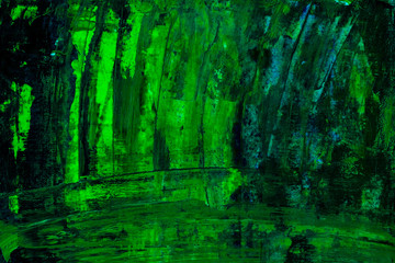 Obraz premium Abstract art background. Acrylic painting. Fragment of the canvas. Multicolor green texture. Modern Art. 