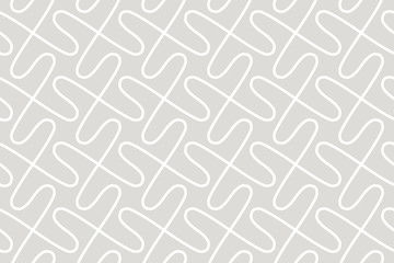 Geometric seamless pattern. Vector background with abstract line texture. Neutral lace wallpaper, grey white simple light linear ornament for wrapping paper, textile. Decorative design element