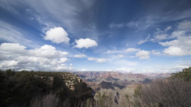 A stunning wide timelapse of clouds flowing over the Grand Canyon.
