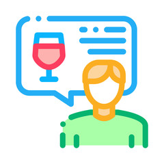representative of wine icon vector. representative of wine sign. color symbol illustration