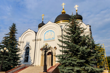 Trinity cathedral of St. Tikhon's Transfiguration convent in Zadonsk, Russia