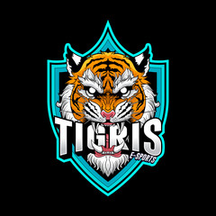 Tiger Head for e-sports logo