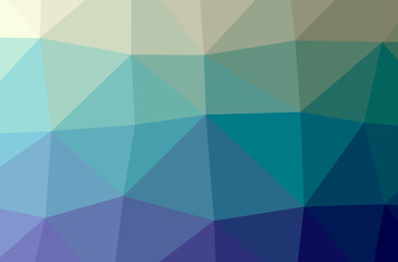 Illustration of abstract Blue, Green And Purple horizontal low poly background. Beautiful polygon design pattern.