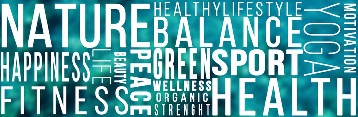 Healthy Lifestyle Titles Underwater Background