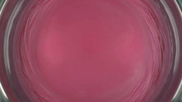 Rheoscopic fluid. Beautiful movement of particles in a liquid. Fantastic patterns and shapes. 50 fps