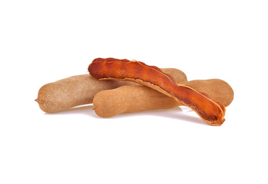 Sweet tamarind isolated on white background