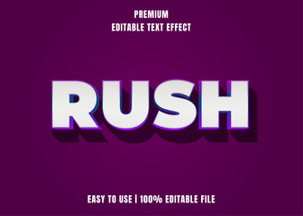 Obraz premium Editable text effect - Rush Font Style