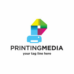 Fototapeta premium printing logo template vector.