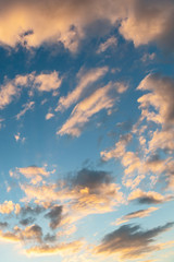 day blue sky with white cloud closeup as background