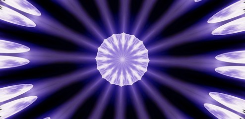abstract blue background in kaleidoscope view