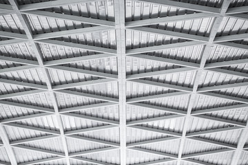 modern of metal roof structure of modern building.