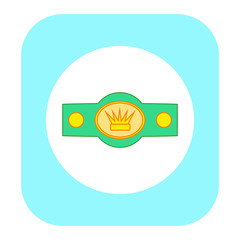 boxing sport champion belt. illustration for web and mobile design.