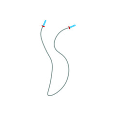 skipping rope boxing training. illustration for web and mobile design.