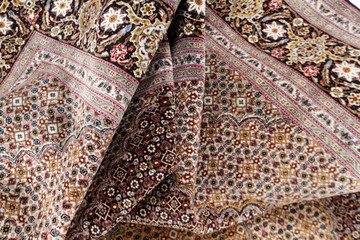 Old and modern Persian Colourful Arabesque and handmade carpet, rug gelim, patchwork, and Gabbeh...