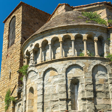 Medieval church of Gropina, Tuscany, exterior