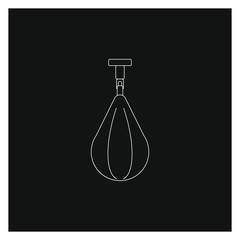 pear shaped pear bag for training boxing sport . illustration for web and mobile design.