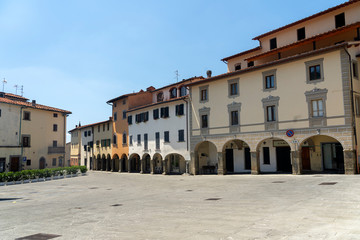 Fototapeta na wymiar Main square of Reggello, Florence