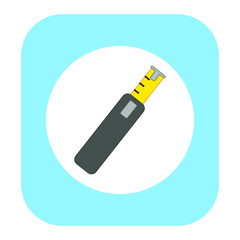 carpenter's tape measure. illustration for web and mobile design.