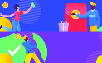 vector illustration of a man and woman