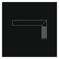 woodworking square. illustration for web and mobile design.