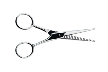 professional scissors for haircuts isolated on white background with clipping path