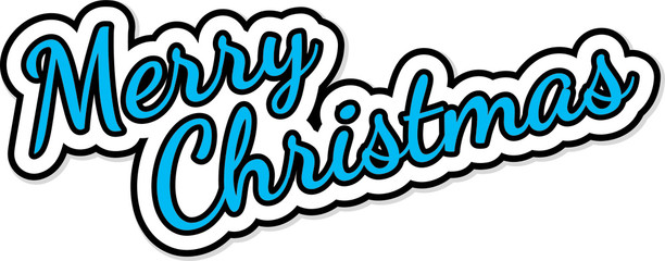 "Merry Christmas" lettering text sticker
