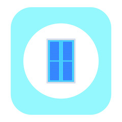 typical italian window. illustration for web and mobile design.
